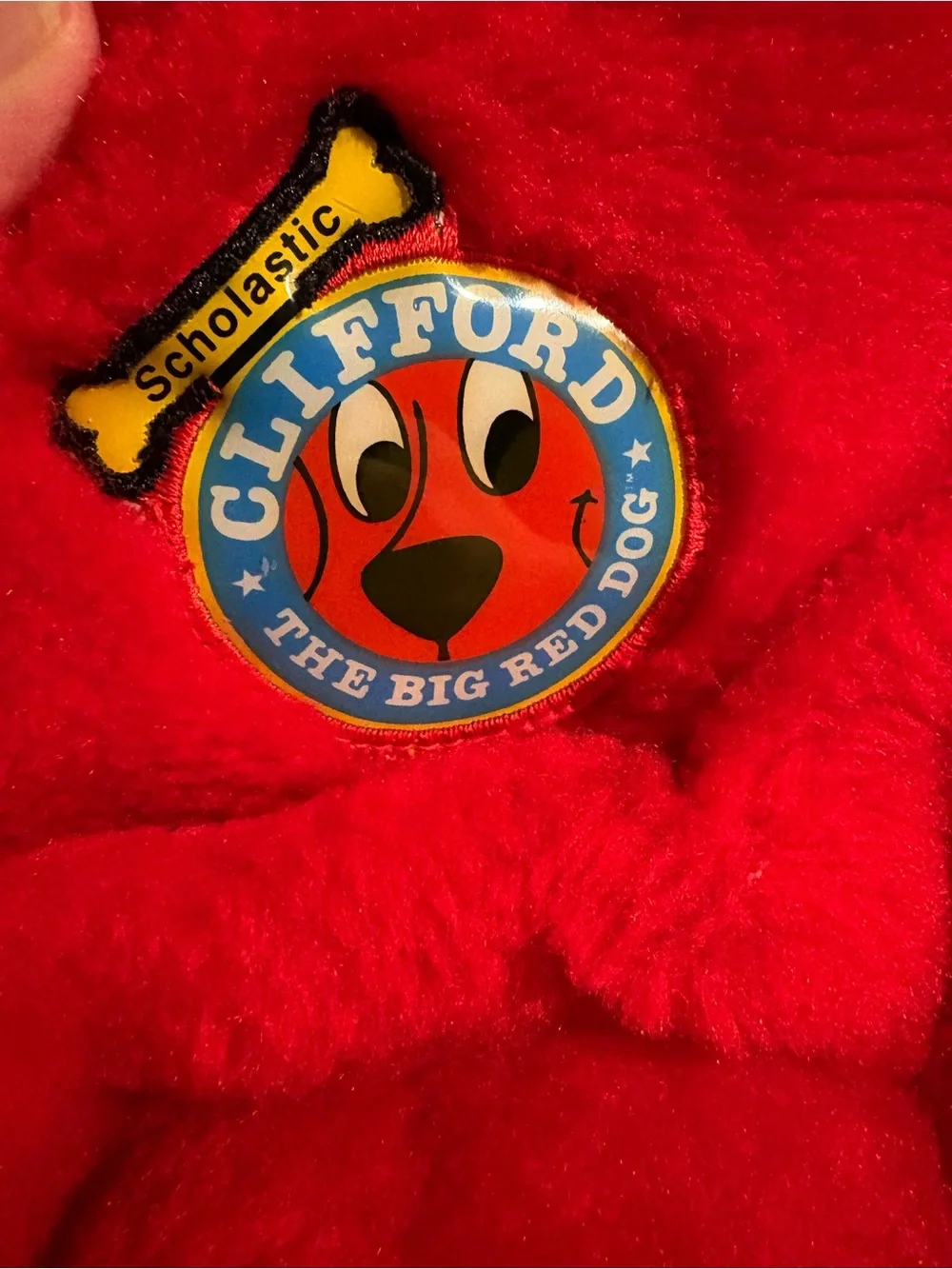 2001 Vintage Clifford The Big Red dog  Kids Scholastic Plush Backpack - Red